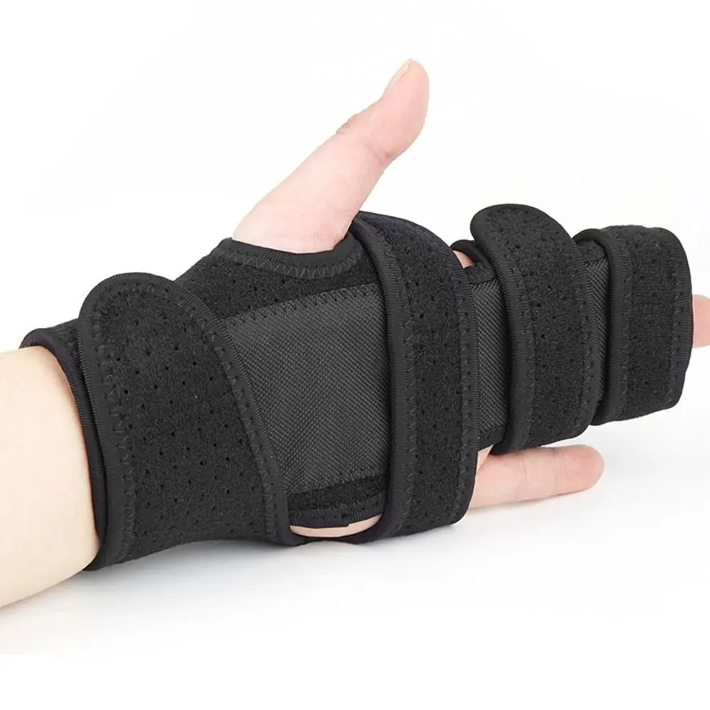 Adjustable Double Fingers Splint Locking Left/Right Hand Support Brace Soft Stroke Night Support Finger Protector Fracture