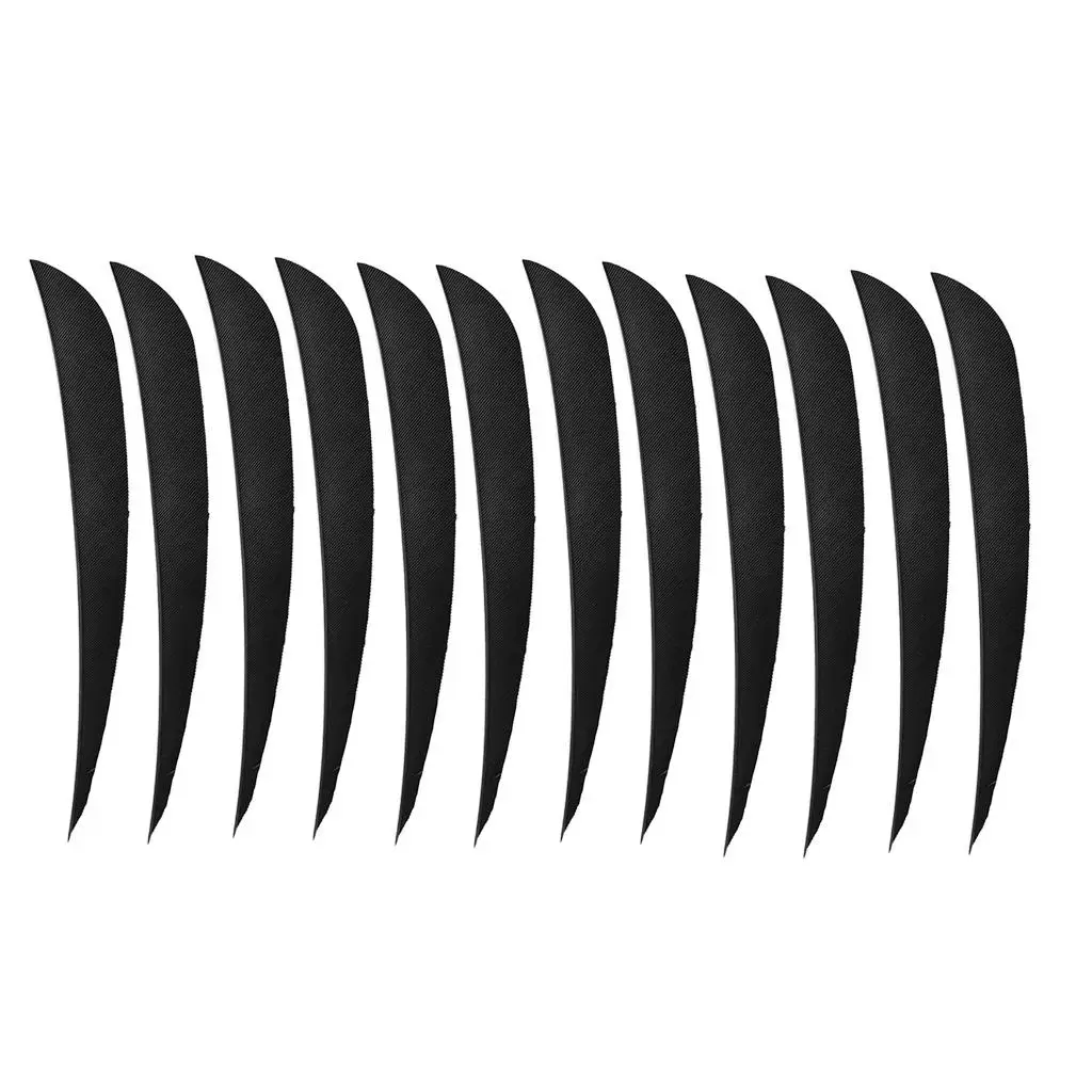 

Archery 12pcs Arrow Vanes Real Feather Fletchings for DIY Hunting Arrows for Recurve or Longbow Shooting