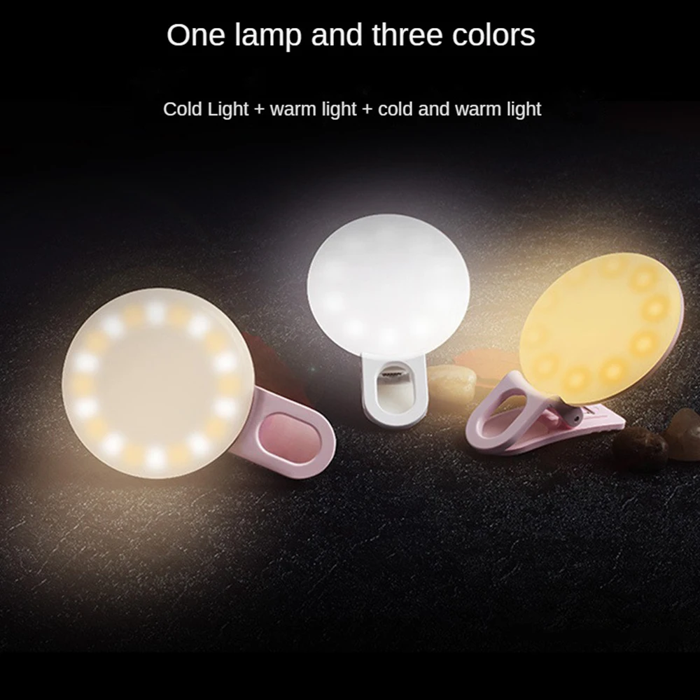 Beauty Self-timer Light Lightweight Portable Phone Photo Supplement Light Multifunctional Silicone Fill Lamp Selfie Ring Lights