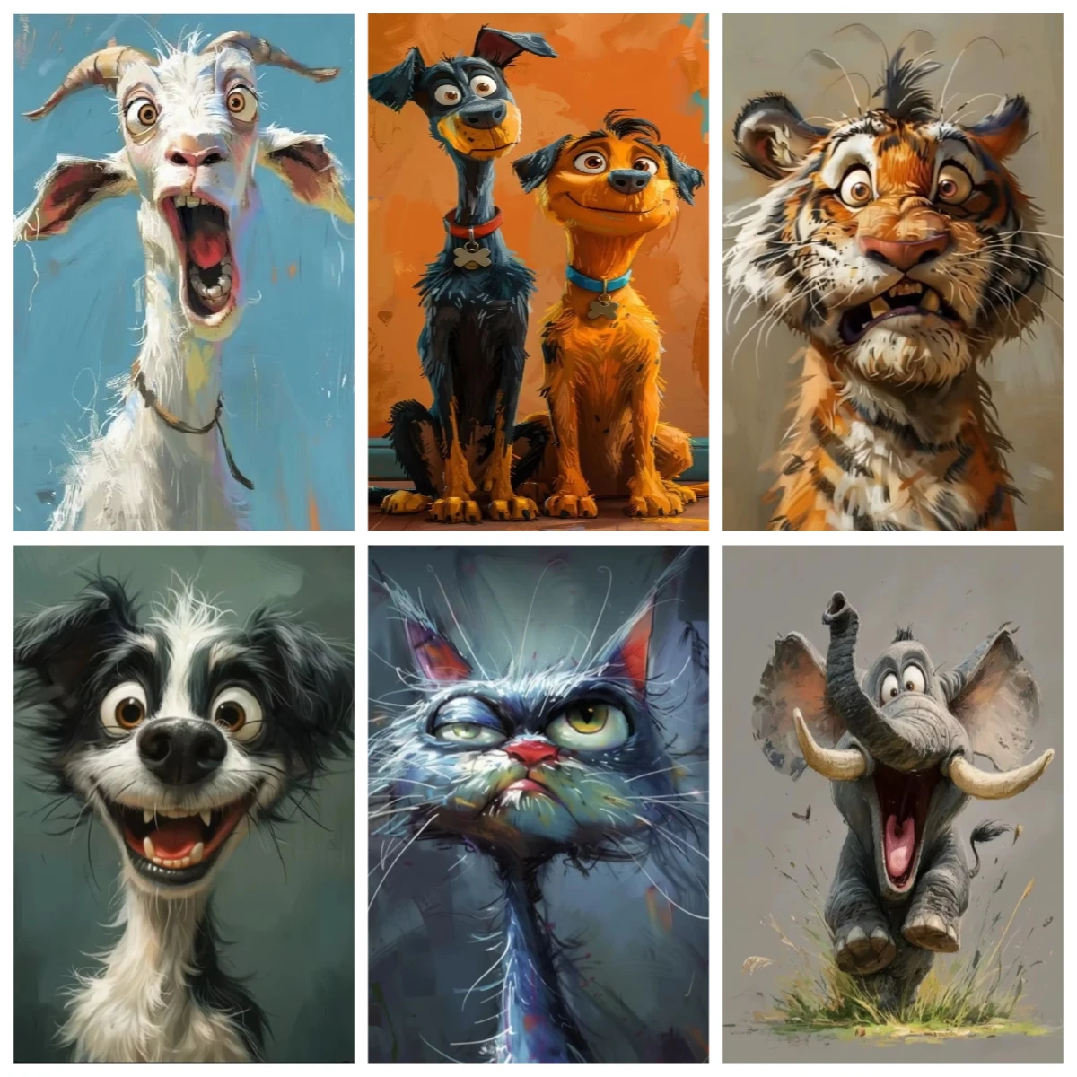 

Funny Animal 500/1000/1200/2000PCS Jigsaw Puzzles Family Activity Games for Gameroom Bedroom Home Decor Gift