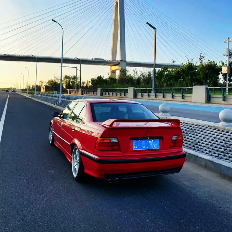 For 1990-2000 BMW 3 Series E36 M3 High Quality ABS Plastic Car Rear Trunk Lid Black Carbon Spoiler Wings Car Tuning Accessories - view 5
