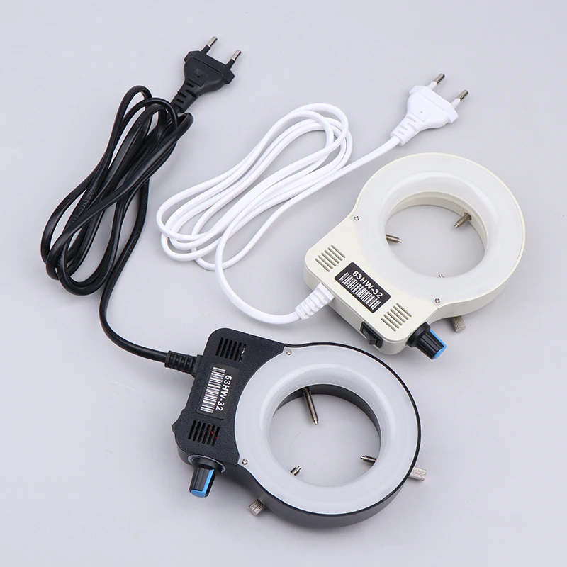 1PCS Microscope LED Ring Light Illuminator Lamp For Microscope Circle Light Industrial Microscope Camera Light Source EU Plug