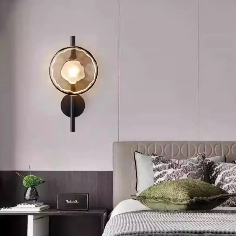lampes-murales-rondes-modernes-en-verre-led-nordique-minimaliste-noir-metal-chambre-chevet-couloir-salon-appliques-eclairage-interieur