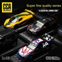 CCA MSZ 1:43 BMW M4 DTM Lamborghini Maserati McLaren Land Rover Guard Benz Car Model With Helmet Acrylic Box Alloy Car Toy