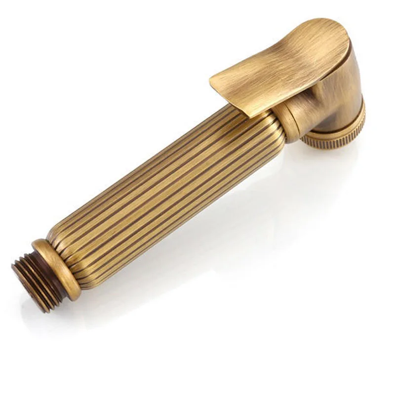 Antique Brass Bidet Sprayer Bidet Faucets Toilet Hand Spray Brass Toilet Bidet Sprayer Self Cleaning Shower for Bathroom