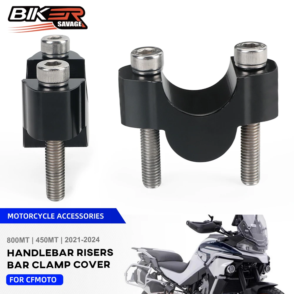 

450MT 800MT Handlebar Riser Clamp Cover For CFMOTO 800 450 MT 2021-2024 Motorcycle Accessories 3/4" Aluminum Handle Bar Mount