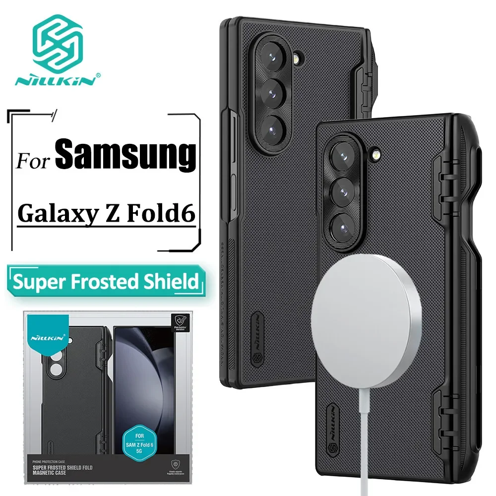 

Nillkin Super Frosted Shield Fold Magnetic Case For Samsung Galaxy Z Fold 6 / Fold6 Thin Anti Fingerprint Shockproof Back Cover