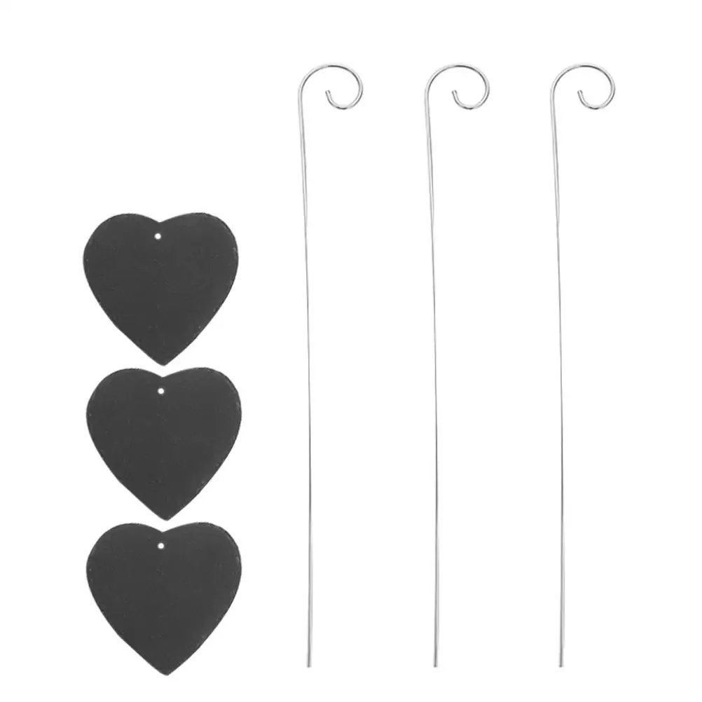 

3pcs Stainless Steel Plant Labels Garden Stakes Signs Vegetable Tags Fruit Tree Plates Landscaping Decor Outdoor Markers