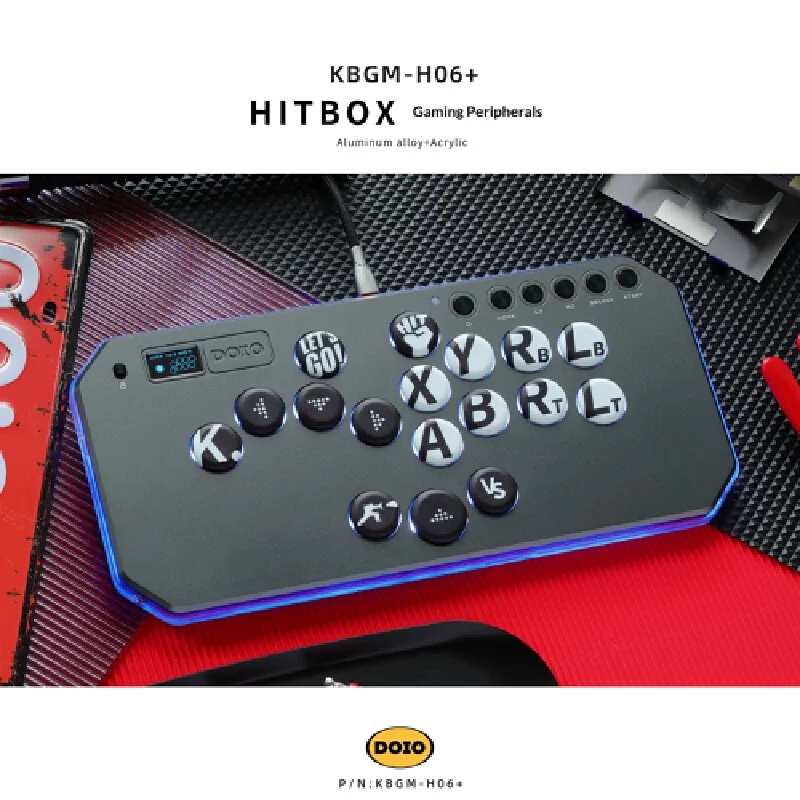 Ps5 Controller Accessories Doio Hitbox Wireless Aluminum Alloy Mechanical Switch Game Keypad Kbgm H06 Stickless Arcade Fighting