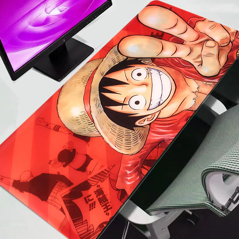 Alfombrilla de ratón grande One Piece Gamer, alfombrilla para teclado y ratón, alfombrilla de escritorio para ordenador, alfombrilla de juego para CS GO LOL 900x400 Anime