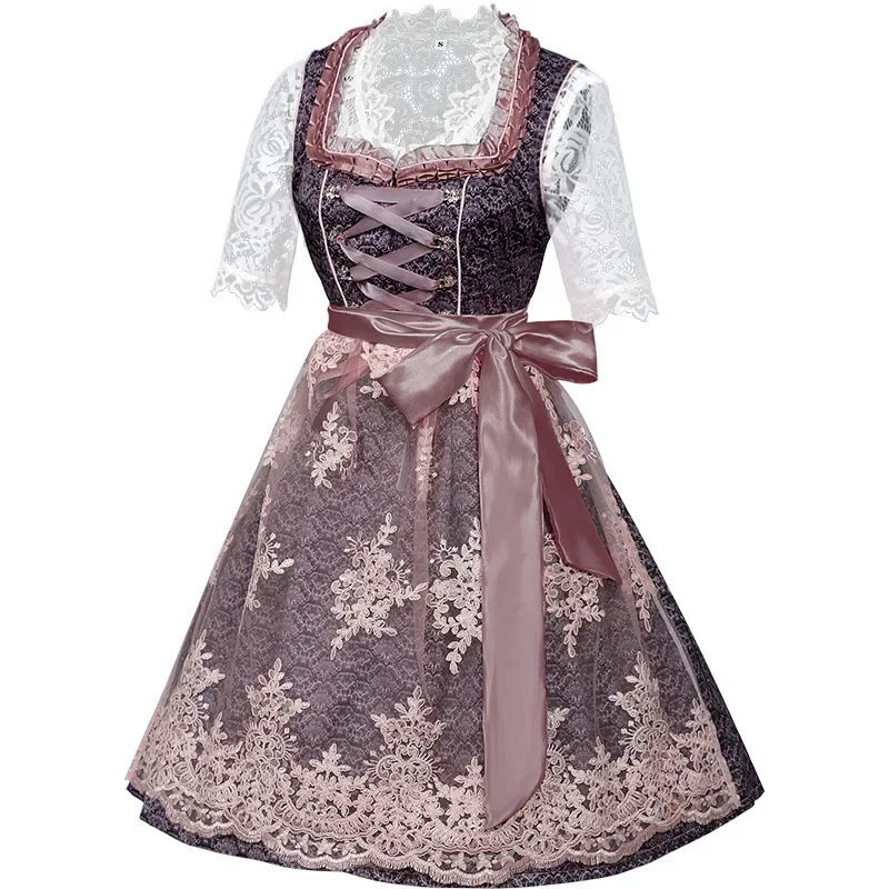 Feminino tamanho grande alemão oktoberfest dirndl vestido carnaval tradicional bávaro vestido de festa roupa cosplay trajes cerveja meninas