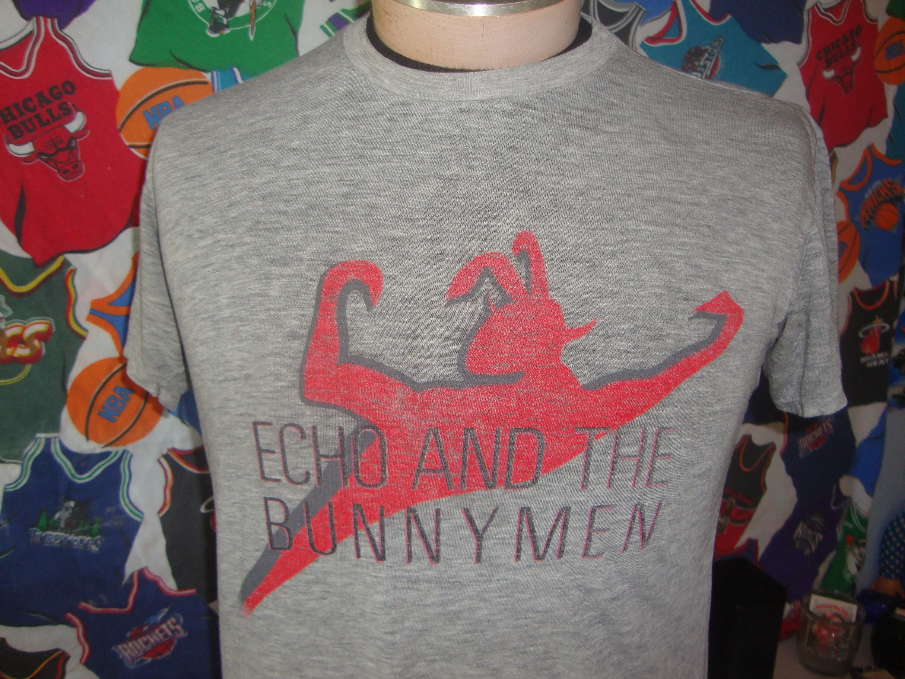 Vintage 80's Echo & the Bunnymen 1981 Concert Tour Paper T-shirt