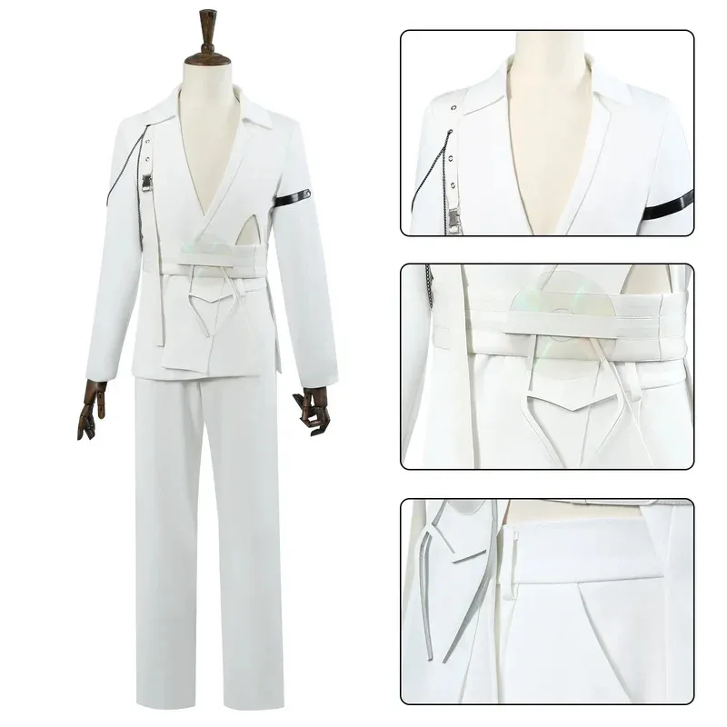 

Alien Stage Luka Cos R7 Blink gone Costume Wig Party Clothing Performance Uniform White Suit Halloween Christmas Customized