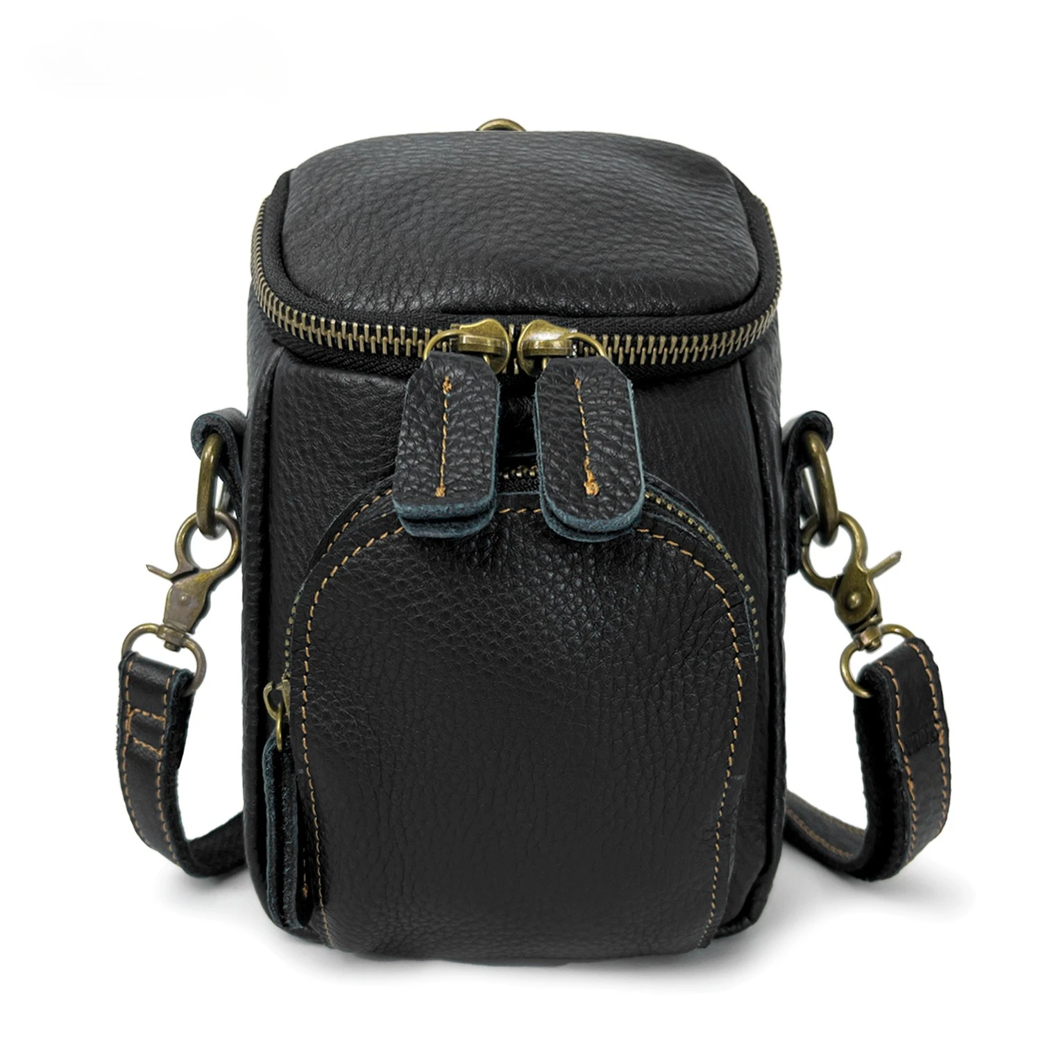 

Genuine Leather Men Small Shoulder Bag Casual Travel Crossbody Phone Bag Design Cowhide Outdoor Waist Bag Belt Pack Male Handbag