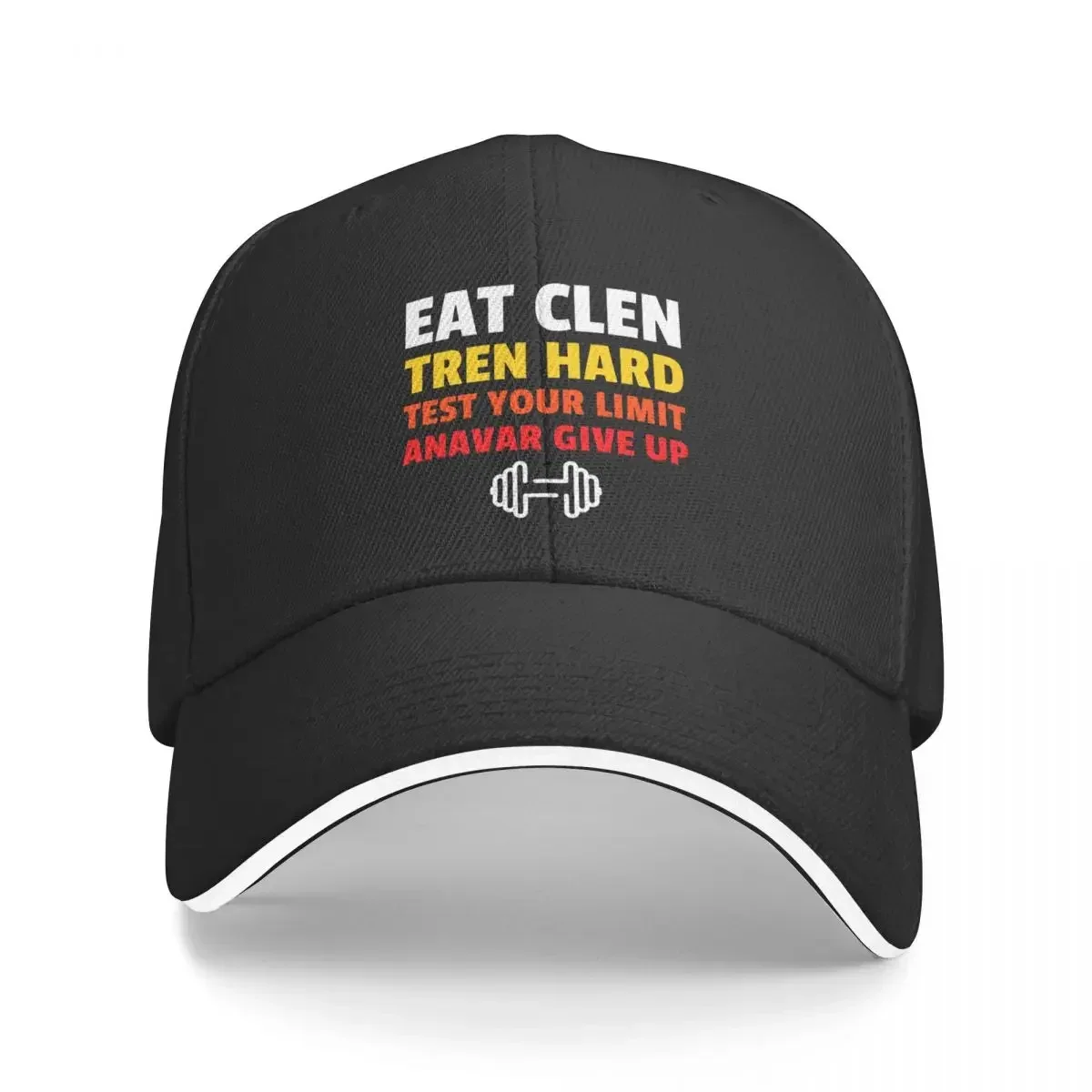 Eat Clen Tren Hard Test Your Limit Anavar Give Up Baseball Caps Activities Snapback Hat Men Women Hats