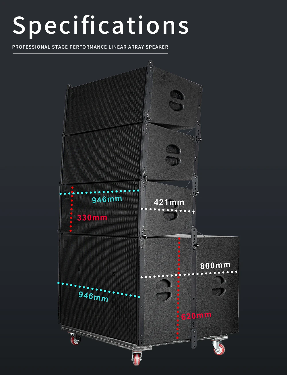 DCW212 Professional Active Line Array Speaker System Stage Audio Subwoofer Dj Fashion Passive Dual 12 Inch Line Array Speakers