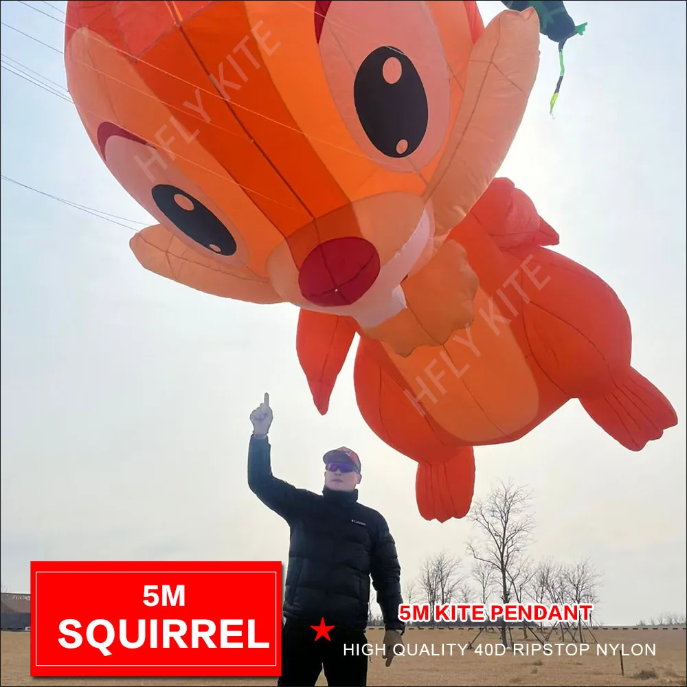 new arrival3.5m and 5m  squirrel The chipmunk  kite pendant line laundry 40d ripstop nylon