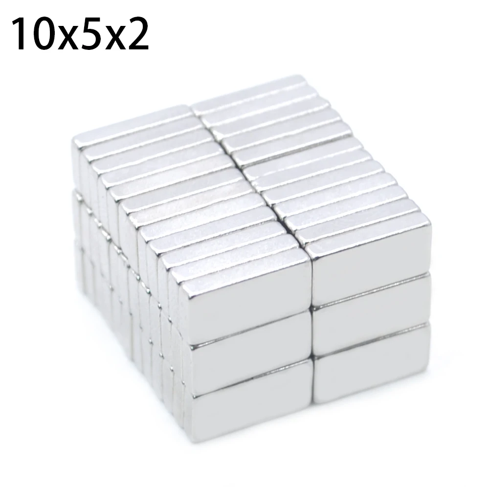 5~5000Pcs 10x5x2 mm Small Block Powerful Magnets 10*5*2 Super Neodymium Magnet 10x5x2mm Stong NdFeB Permanent Magnetic 10*5*2 mm