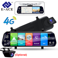 4G Android ADAS Dash Cam10 Inch Streaming Media Touch Screen Car DVR Mirror Camera with GPS Optional Rear View Camera