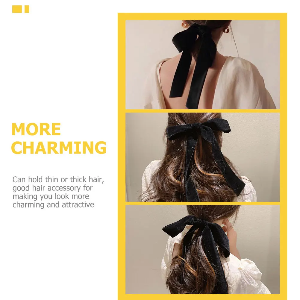 

Bow Hair Rope Elastic Ponytail Holder Sweet Bowknot Headdress for Girls Daily Wear Decorative Hair Accessory Ponytail Holders