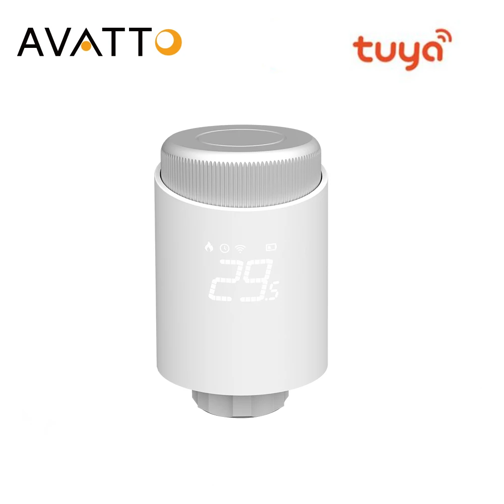 AVATTO Tuya Zigbee Programmable TRV Thermostatic Radiator Actuator Valve Room Heating Thermostat Temperature Controller