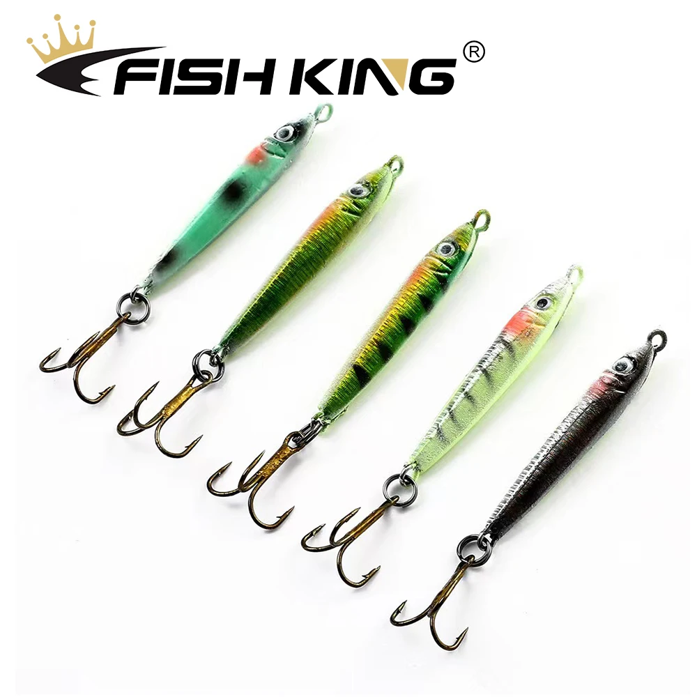 FISH KING Winter Ice Fishing Lure 5g 9g Winter Ice Fishing Pike Bait Jig Artificial Bait for Carp Pike Perch