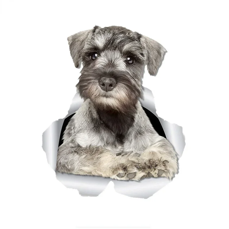 

TXCT Personality Schnauzer Dog Car Sticker Polyethylene Decal Wall Toilet Luggage Skateboard Huggies Laptop PVC, 15cm