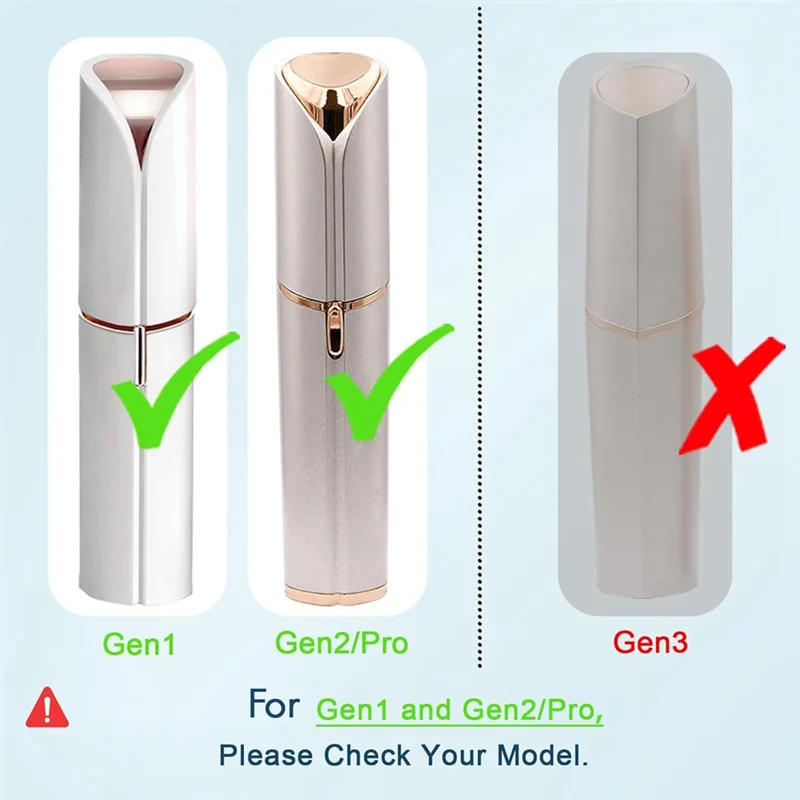Testine di ricambio per lama a doppio anello per strumento di depilazione touch con finitura impeccabile - Generazione 2 per le donne