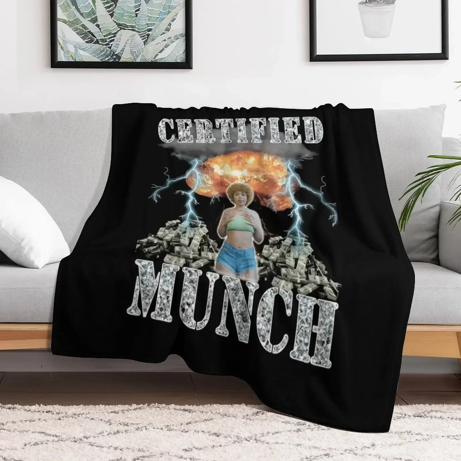 

Certified Munch Throw Blanket Loose christmas decoration decorative Summer Blankets