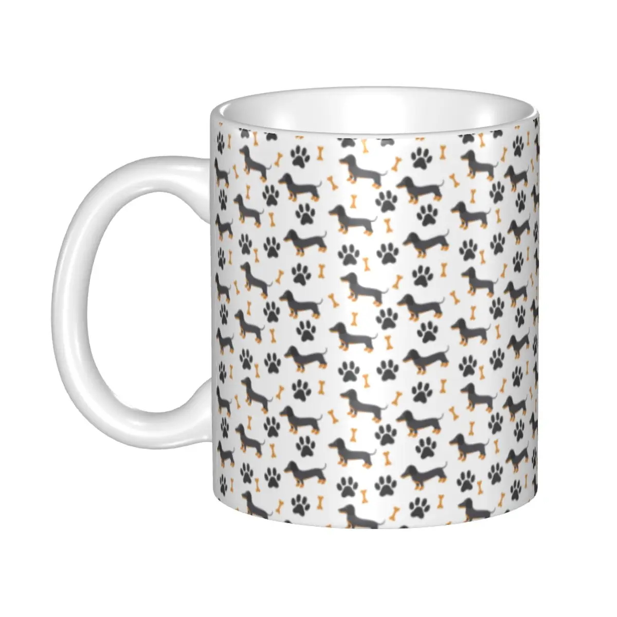 

Cartoon Dachshund Dog Pattern Coffee Mug DIY Custom Ceramic Mug Creative Present