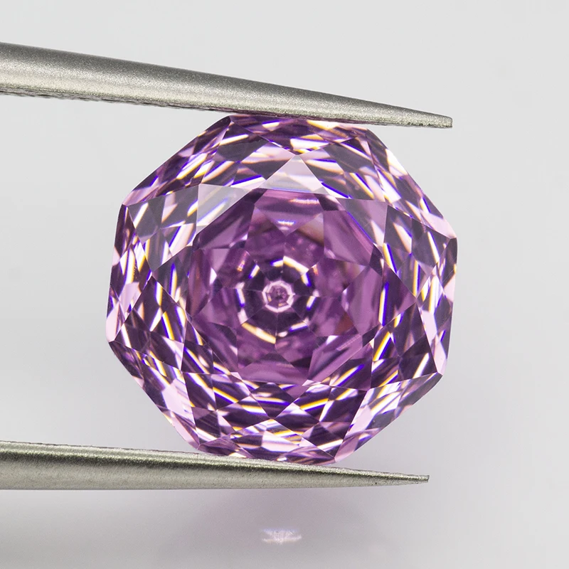 Rose-purple Rose Cut Cubic Zirconia Stone 6.0mm / 7.0mm / 8.0mm / 10.0mm CZ Gemstones for Jewelry Making