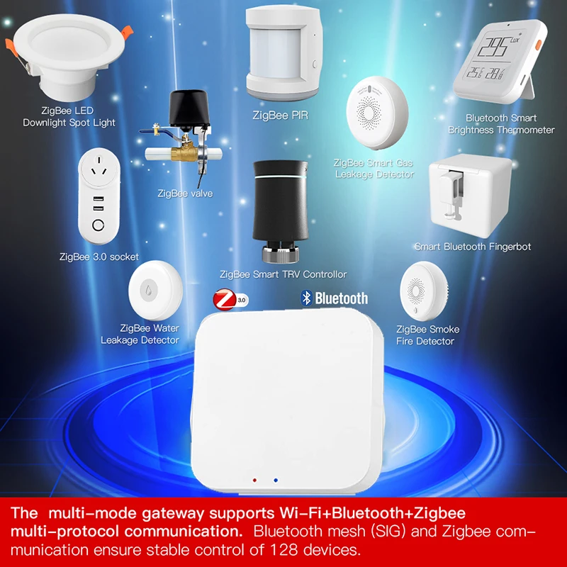 Tuya ZigBee 3.0 WIFI Bluetooth Mesh Gateway HubSmart Home Control per Tuya Smart Life Alexa Google Home Intelligent Home Hub