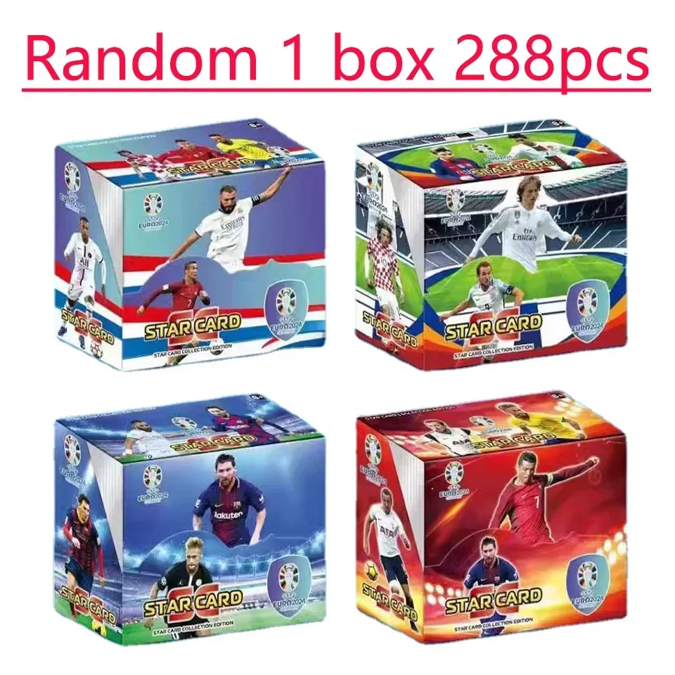 Hot 288pcs Football Card Stars World Stars Flash Card Collection 3D Football Card Album