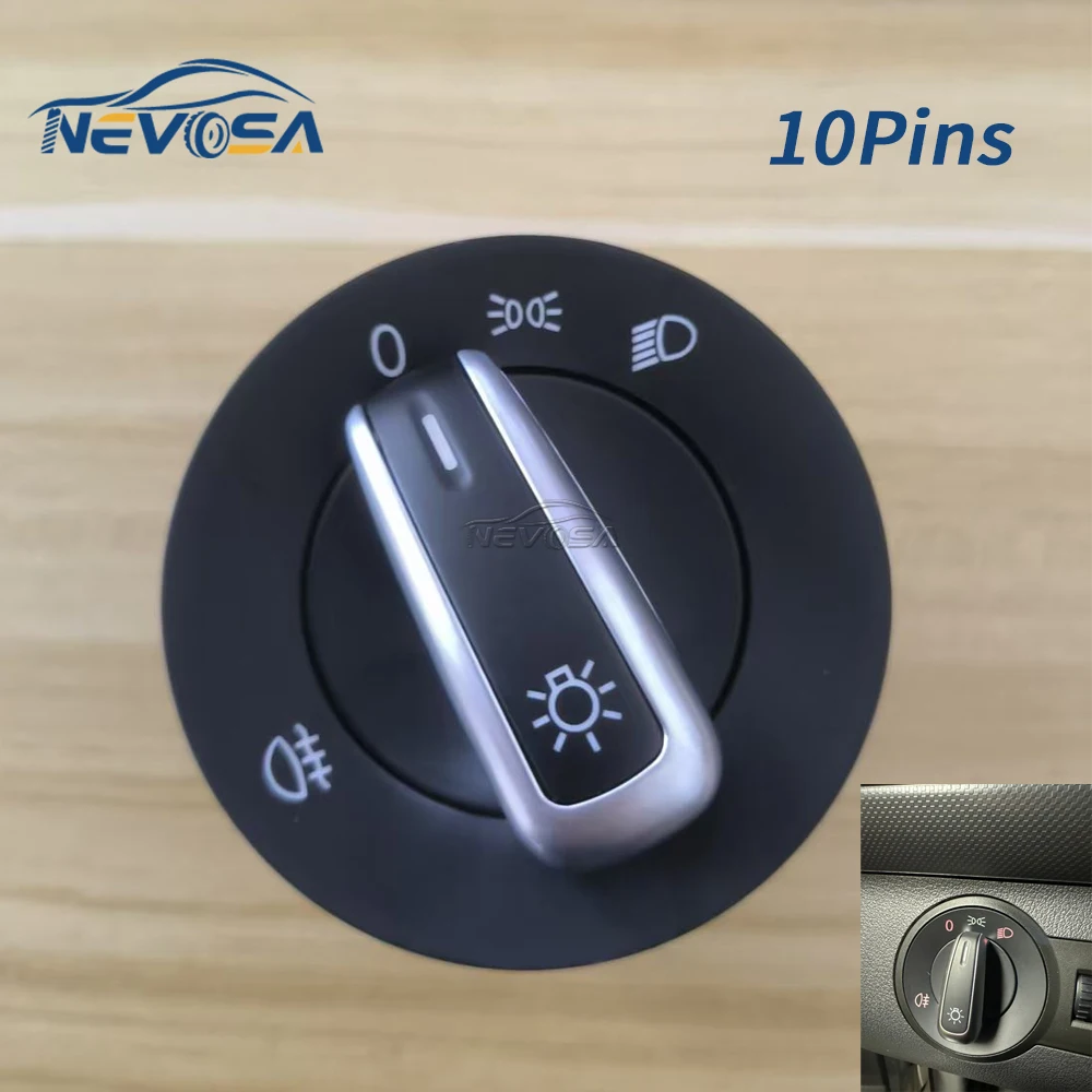 For Volkswagen VW Touran J-etta Golf V VI 5 6 J-etta Passat B6 CC Caddy III Headlight Fog Lamp Light Control Switch 3C8941431B