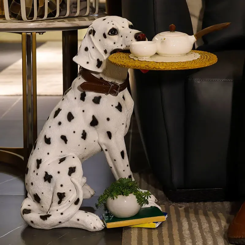 Speckle Dog Home Decorations Sculpture Room Decoration Large Floor ornaments Dog Statue Creative Home Decor Accessories Figurine