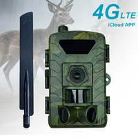 Hunting Trail Camera 4G Sim 60MP 1296P Night Vision Wildlife Camera Motion Activated Outdoor Trail Cam Trigger Wildlife Scouting