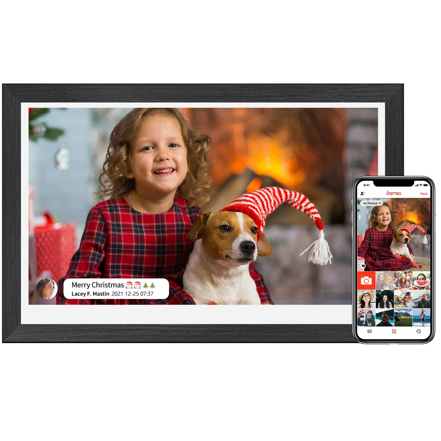 Arzopa Factory Frameo APP 15.6 Inch Frame Share Photos Videos Wifi Nft Digital Photo Picture Frames with Touch Screen