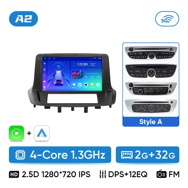 Ainavi autoradio multimediasysteem voor Renault Megane 3 RS Fluence Samsung SM3 2008 2010 2014 Android Auto draadloze Carplay DSP 4G