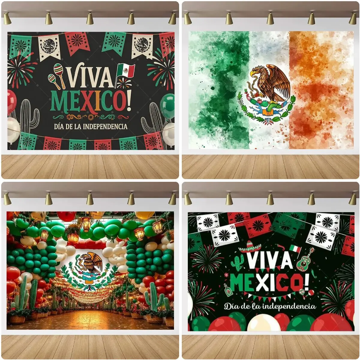 Viva Mexico Unabhängigkeitstag Party Hintergrund Mexikanische Flagge Adler Fotografie Banner Fiesta Party Deko Requisiten Fotobox Zubehör