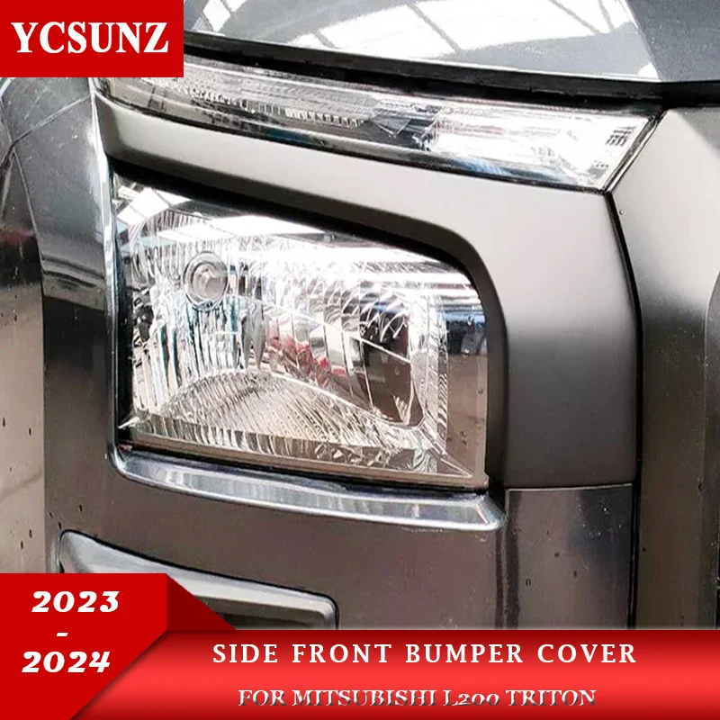 

ABS Side Front Bumper Cover For Mitsubishi L200 Triton 2023 2024 2025 Single Cab Car Exterior Parts YCSUNZ