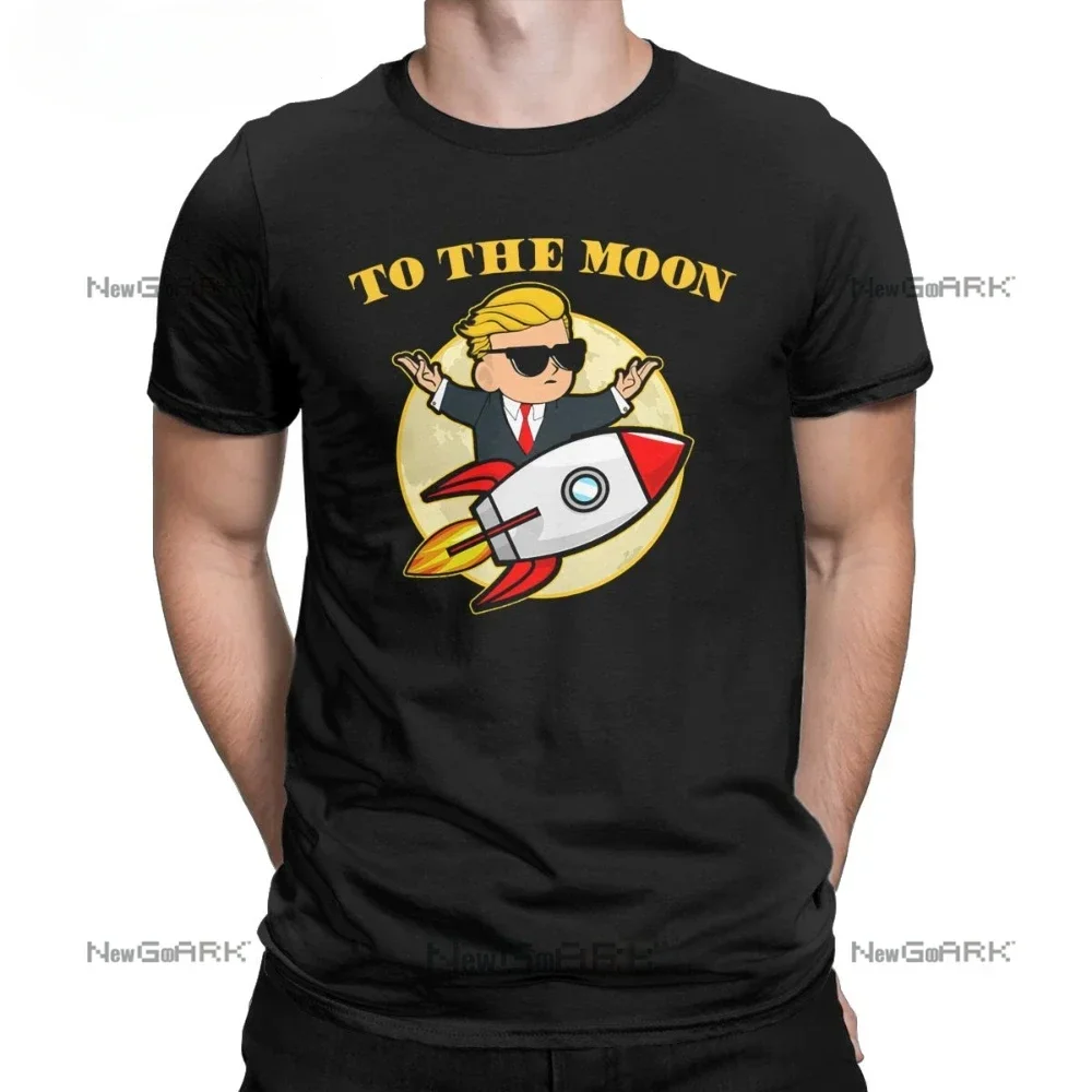 

To The Moon Casual Tees Wallstreetbets GME WSB Stock Stonks Trader Meme streetwear Crewneck Clothing Graphic Men's T-Shirt