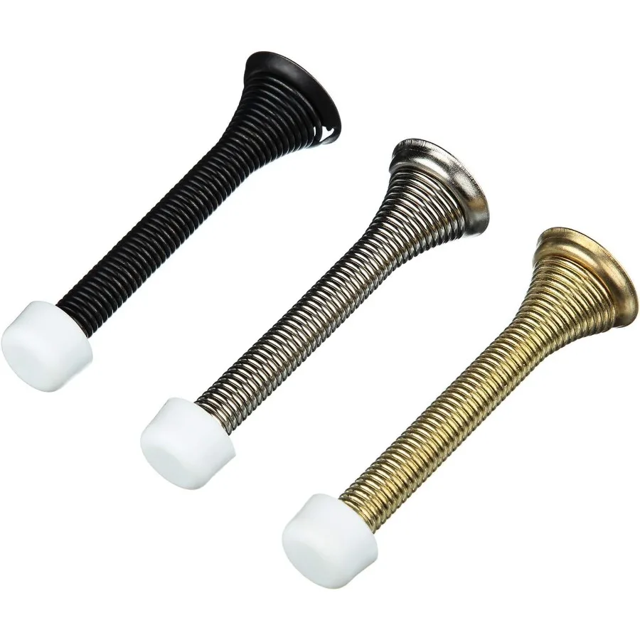 أطراف ممتص الصدمات لإيقاف الباب 0.39 بوصة ID سدادة باب مطاطية مصدات أغطية توقف الباب لحماية الباب والجدار باللون الأبيض 10 قطعة #5