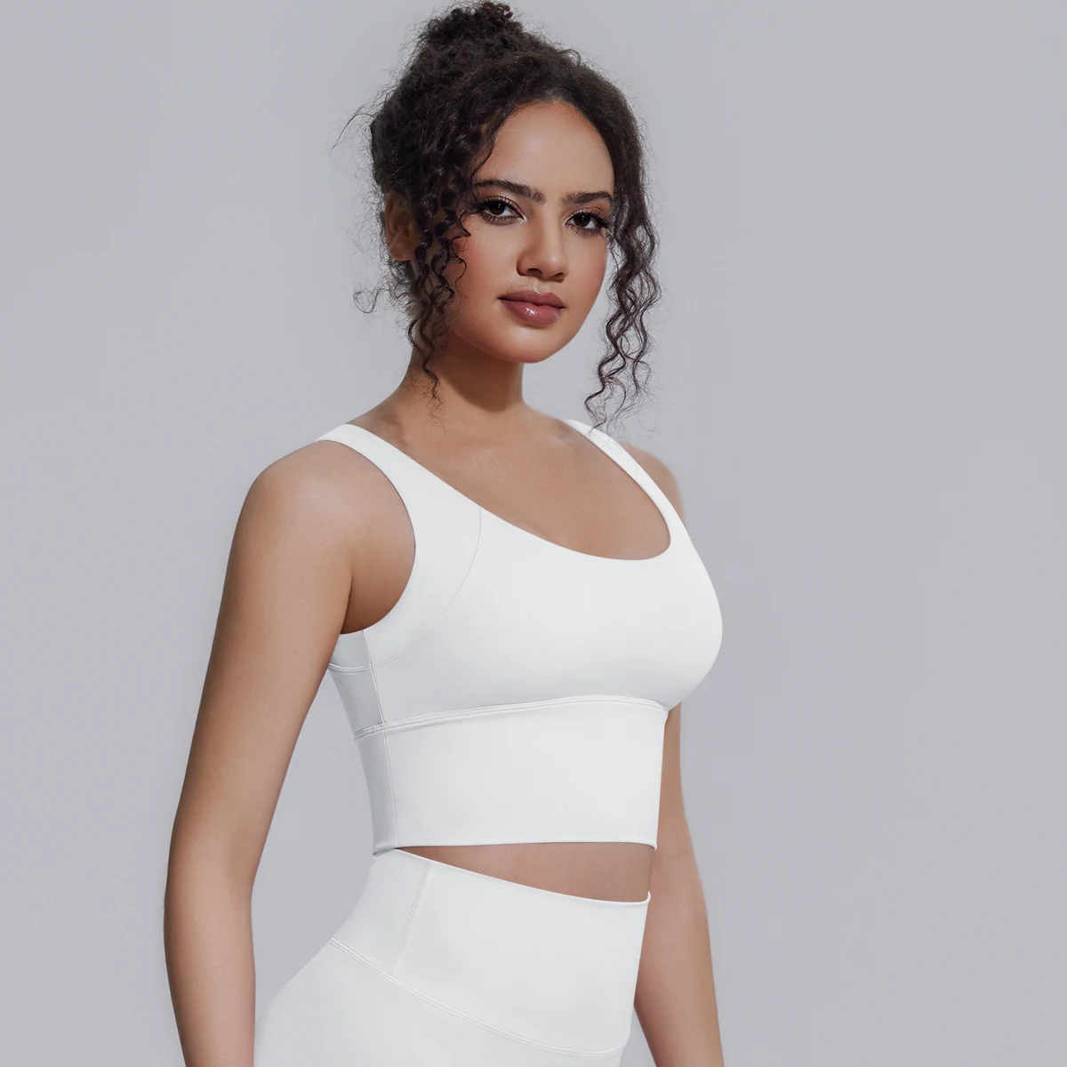 Damen Sommer Yoga-BH Unterwäsche Stoßfester Sport-BH mit schönem V-förmigem Rücken, Fitness Yoga Tank Top BH mit Brustpolster ﻿ – Detail 5
