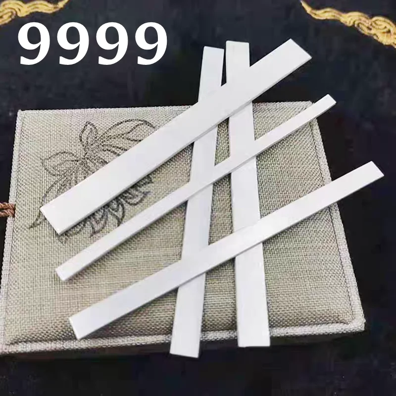 

S9999 S925 Sterling Silver Rectangle Flat Wire Cuff Ring Blank for Jewelry Making, Length 100mm soft type