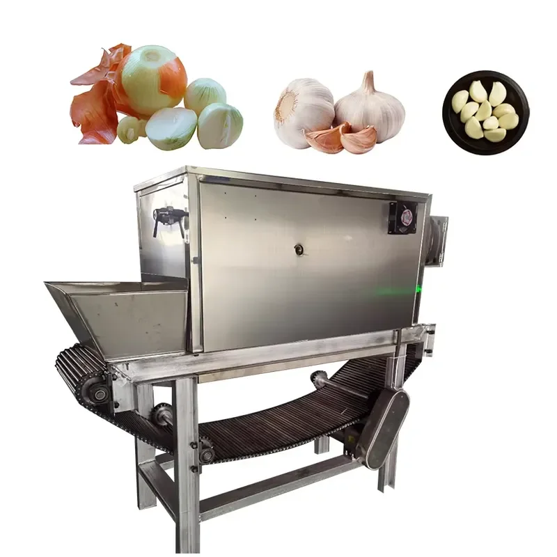Commercial Automatic Onion Garlic Peeling Machine 200-1000kg/h Simple Operation Long Life Fruit Vegetable Peeler