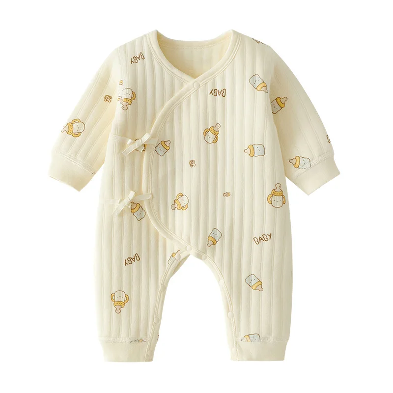 

Baby onesie autumn and winter newborn padded clothes men's and women's baby clothes close-fitting pajamas