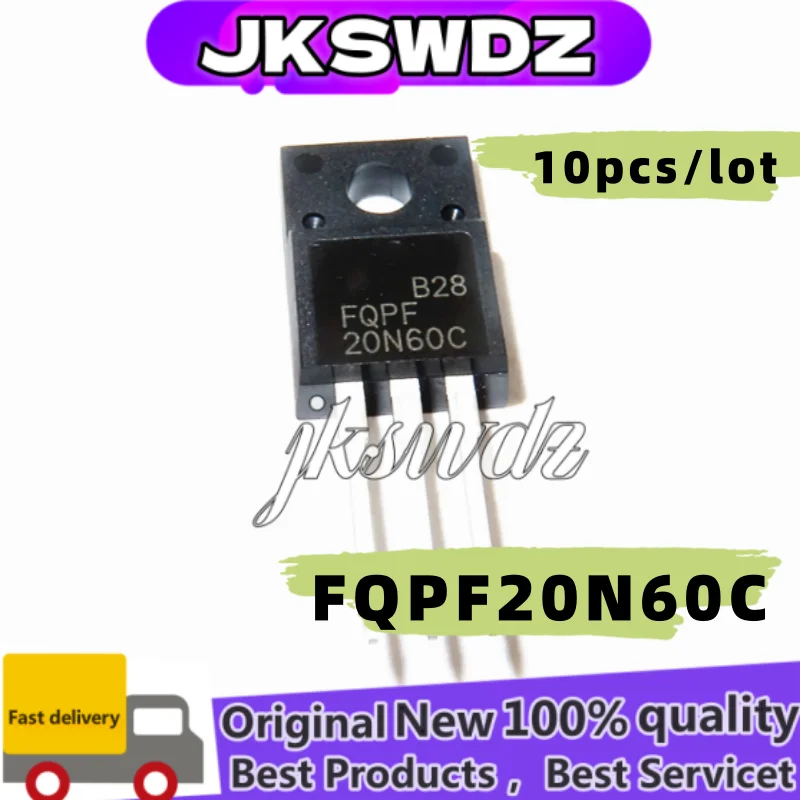 

10pcs/lot new original FQPF20N60 20N60 20N60C FQPF2060C TO-220JSWDZ