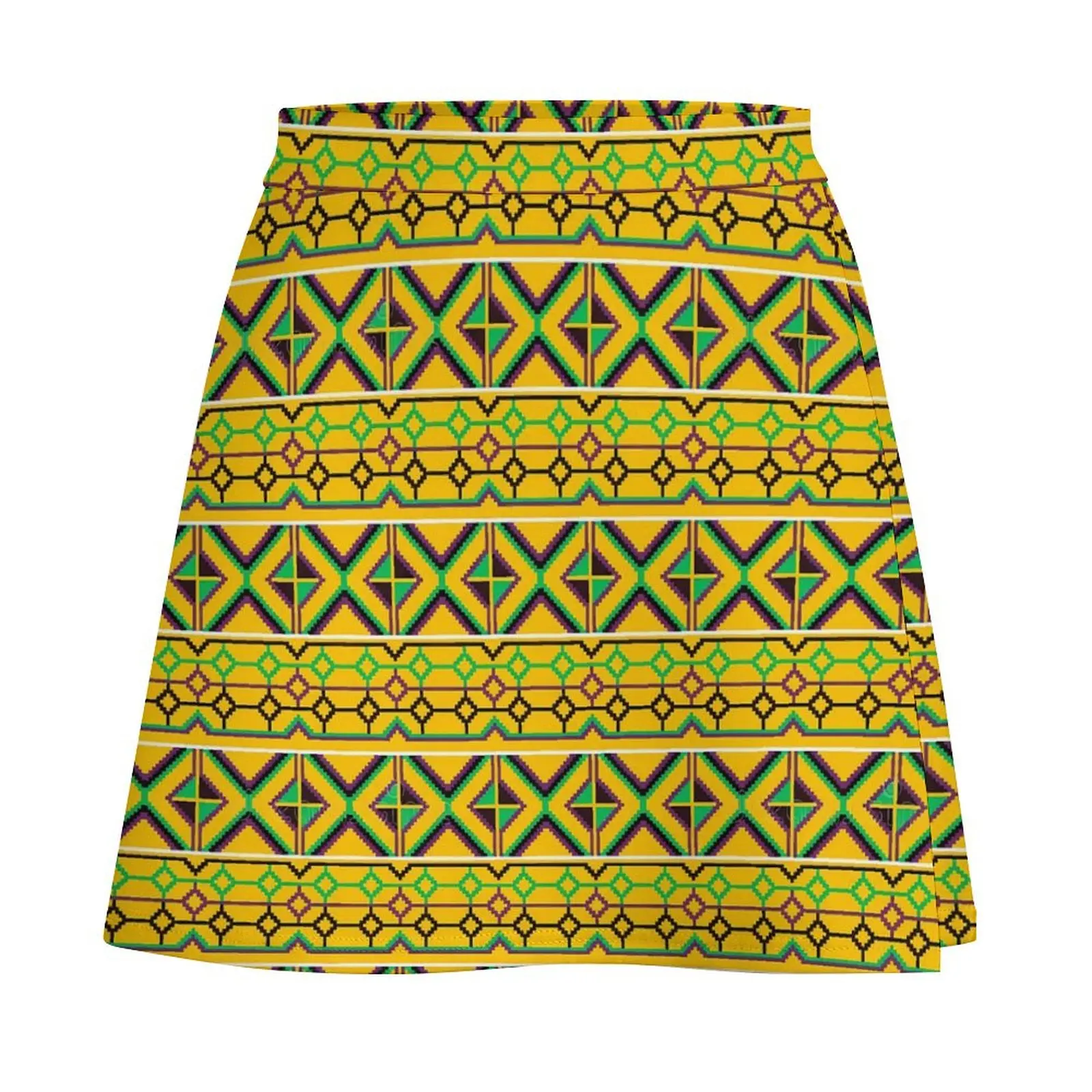 Rok motif etnik Afrika Kente Ghana Streetwear rok kasual wanita elegan rok Mini pakaian kustom hadiah ulang tahun