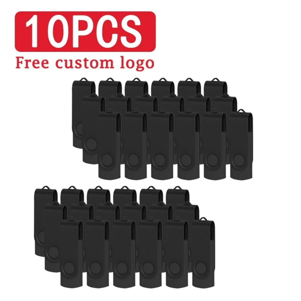 10pcs/lot Wholesale Price Metal USB 2.0 Flash Drive 4GB 8GB 16GB USB Pendrive 32GB 64GB USB Memory Stick Custom Logo Gifts