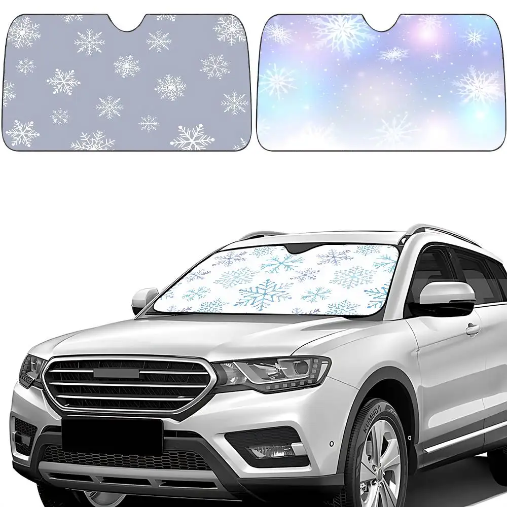 

Snowflake Car SunShade Windscreen Front Window Visor 70x130cm Sun Visor Solar Protect Plaid Gift Novelty Car
